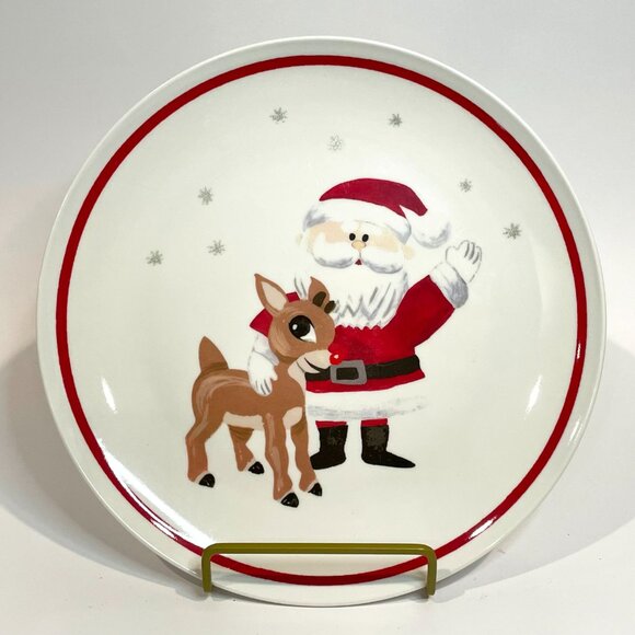 Pottery Barn Kids Rudolph the Red-Nosed Reindeer Melamine 9" Plates Set of 3 - Picture 6 of 8
